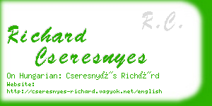 richard cseresnyes business card